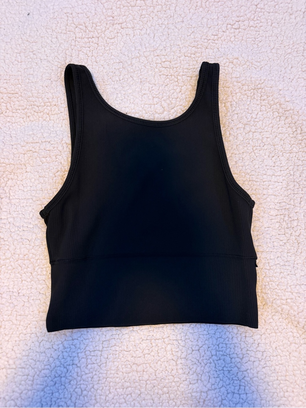lululemon athletica Black Ribbed Tank Top